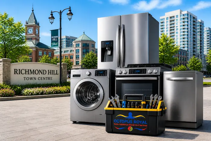 Appliance repair tools and home appliances in Richmond Hill town centre - Octopus Royal service
