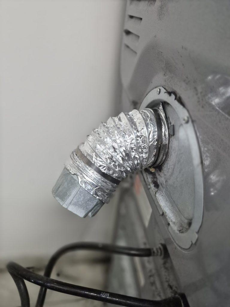 Dryer exhaust duct connection checked by Octopus Royal