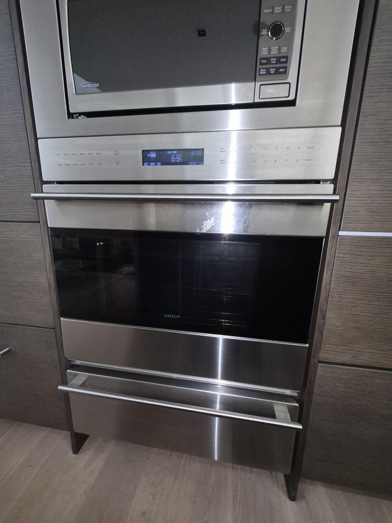 Wolf built-in wall oven with convection, after repair in Toronto